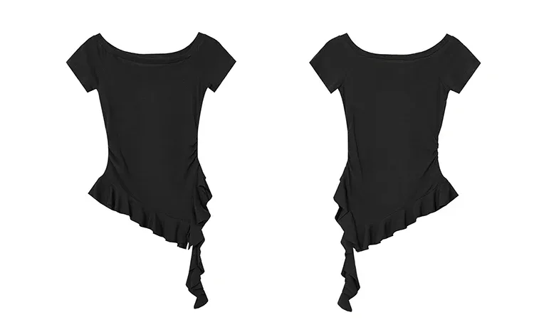 T-shirt asymétrique blanc à une épaule pour femme ELFSACK