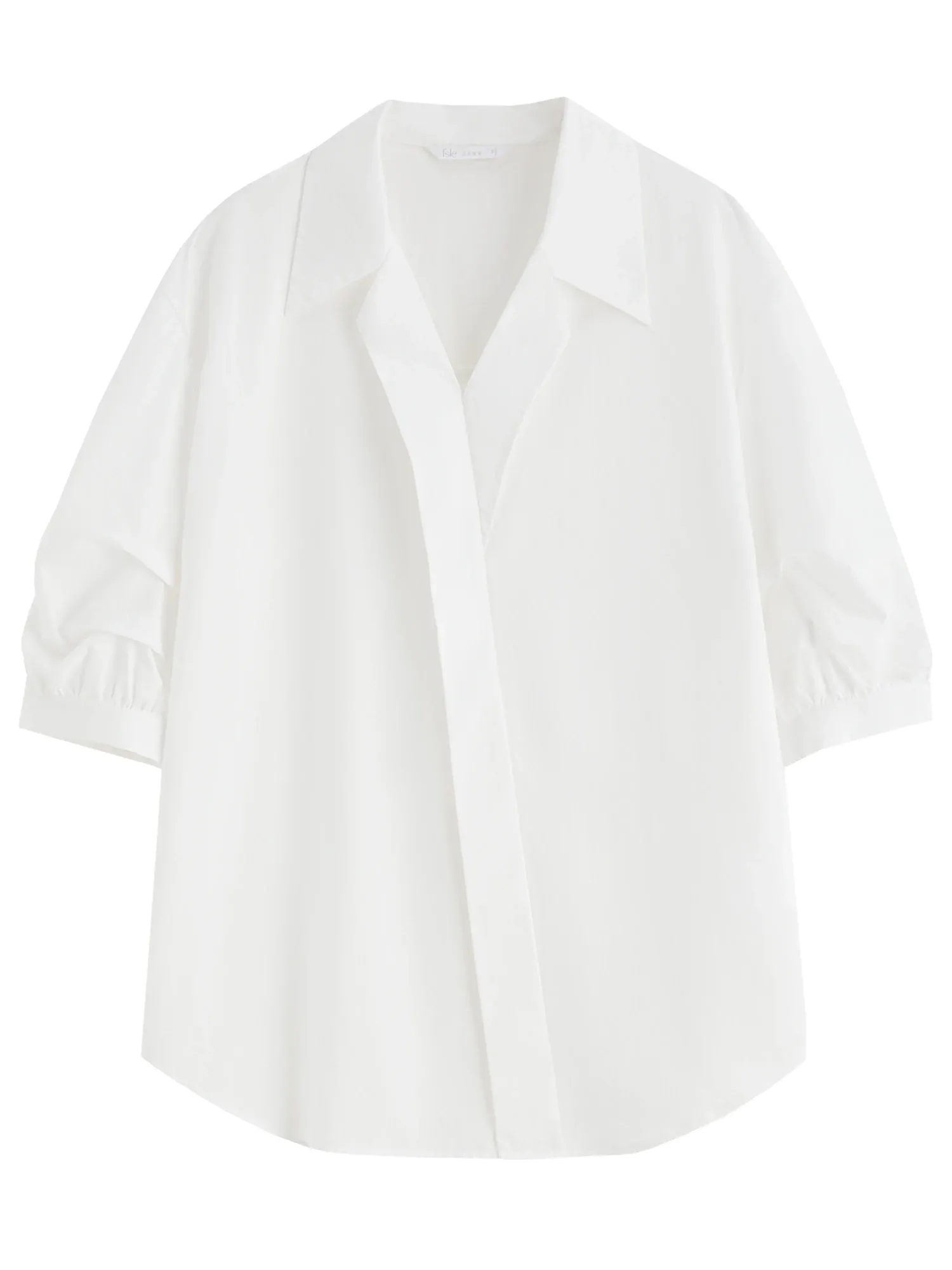 Chemise fluide col V en lyocell-coton FANSILANEN