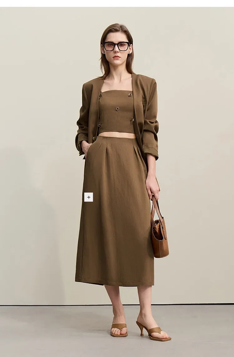 Blazer AMII fleuri à perles pour femme, coupe droite