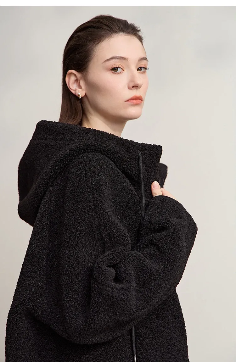 Manteau long réversible en fausse fourrure AMII pour femme