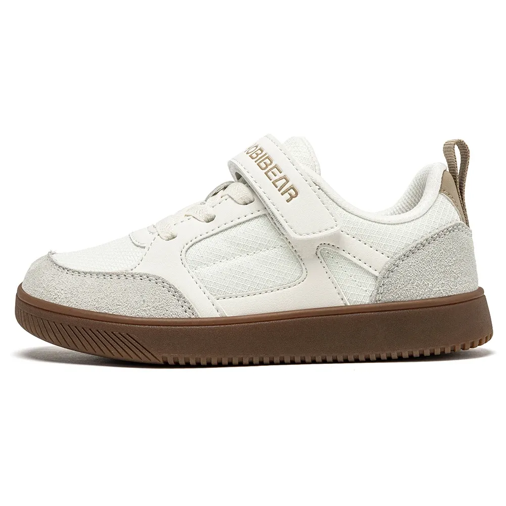 Chaussures enfant à bout large BIBEAR en cuir synthétique, fermeture velcro, semelle souple