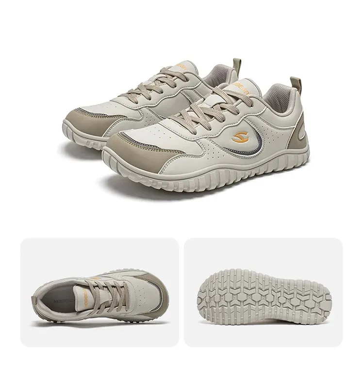 Baskets barefoot HOBIBEAR à bout large en cuir synthétique pour voyage