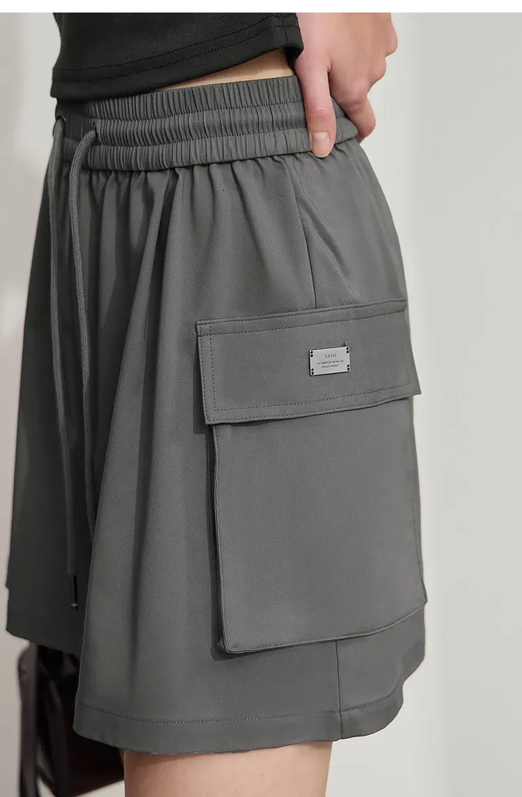 Short estival AMII en maille à cordons et coupe ample