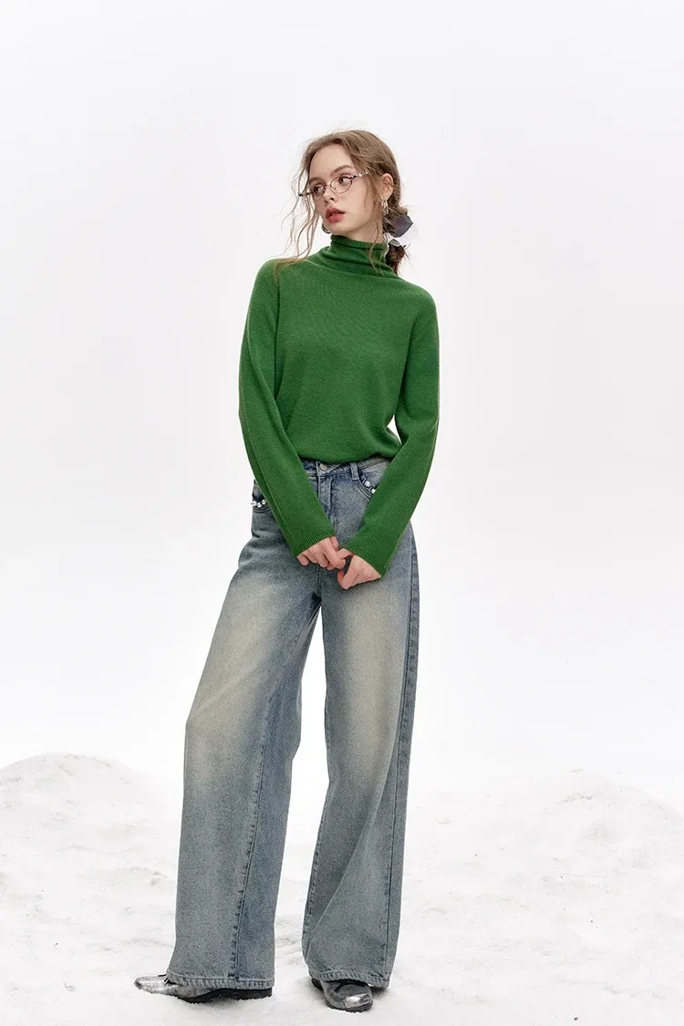 Cardigan en laine ajusté col semi-montant ELFSACK