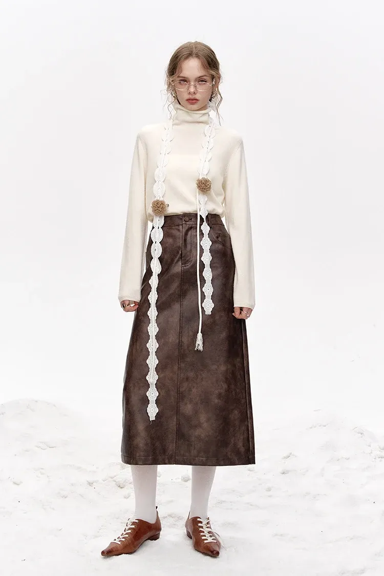 Cardigan en laine ajusté col semi-montant ELFSACK