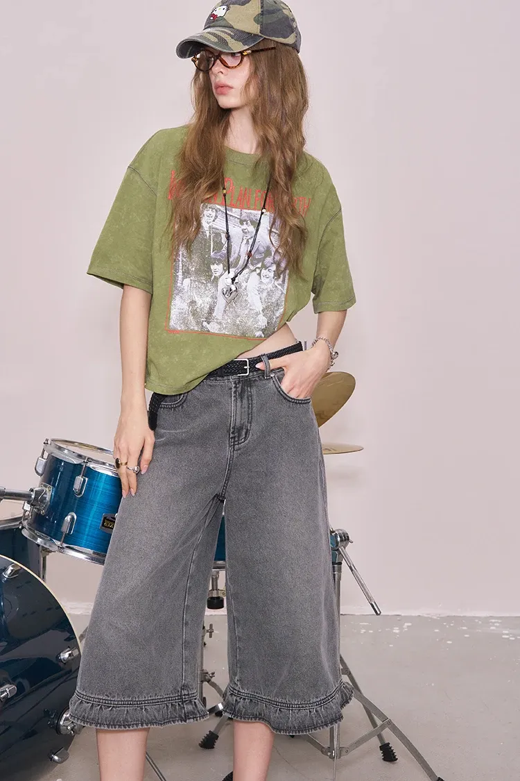 T-shirt graphique vintage ELFSACK à manches courtes pour femme