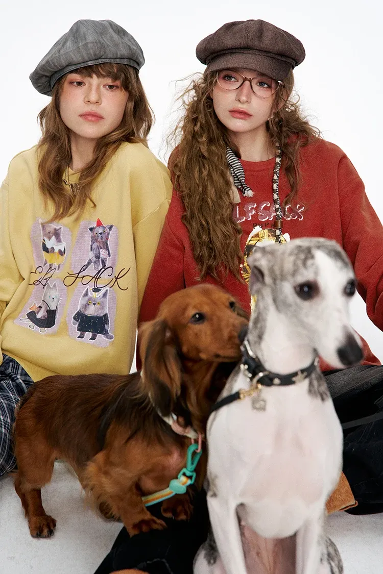 Sweat à capuche ELFSACK multicolore à imprimé cartoon