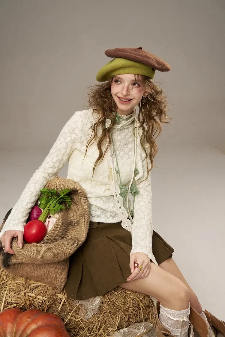 Chemise fine en dentelle ELFSACK à manches longues