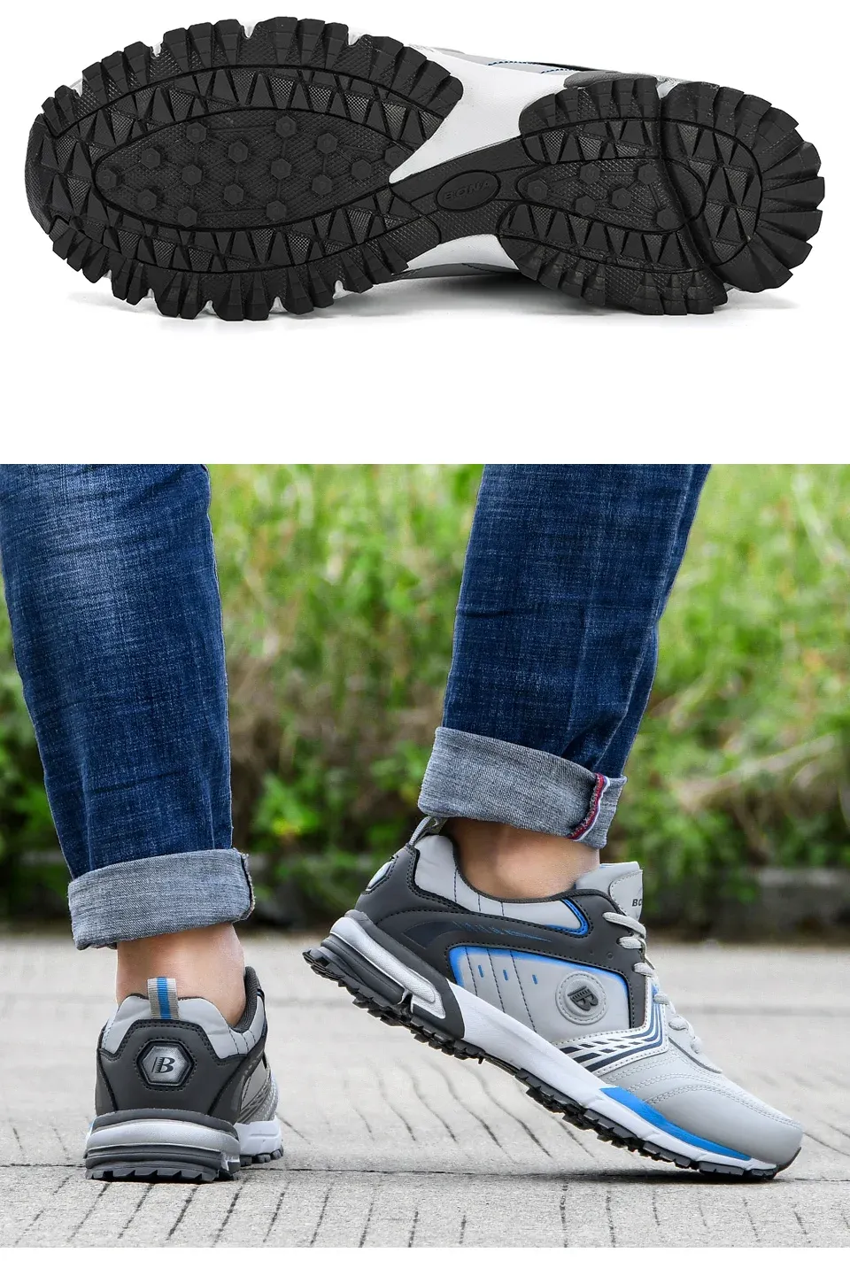 BONA baskets homme légères respirantes pour marche et jogging