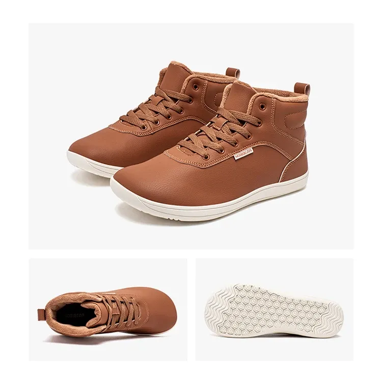 BIBEAR bottes d’hiver enfant à bout large et doublure chaude