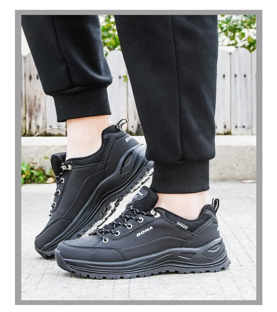 Chaussures de randonnée BONA en cuir respirant pour homme