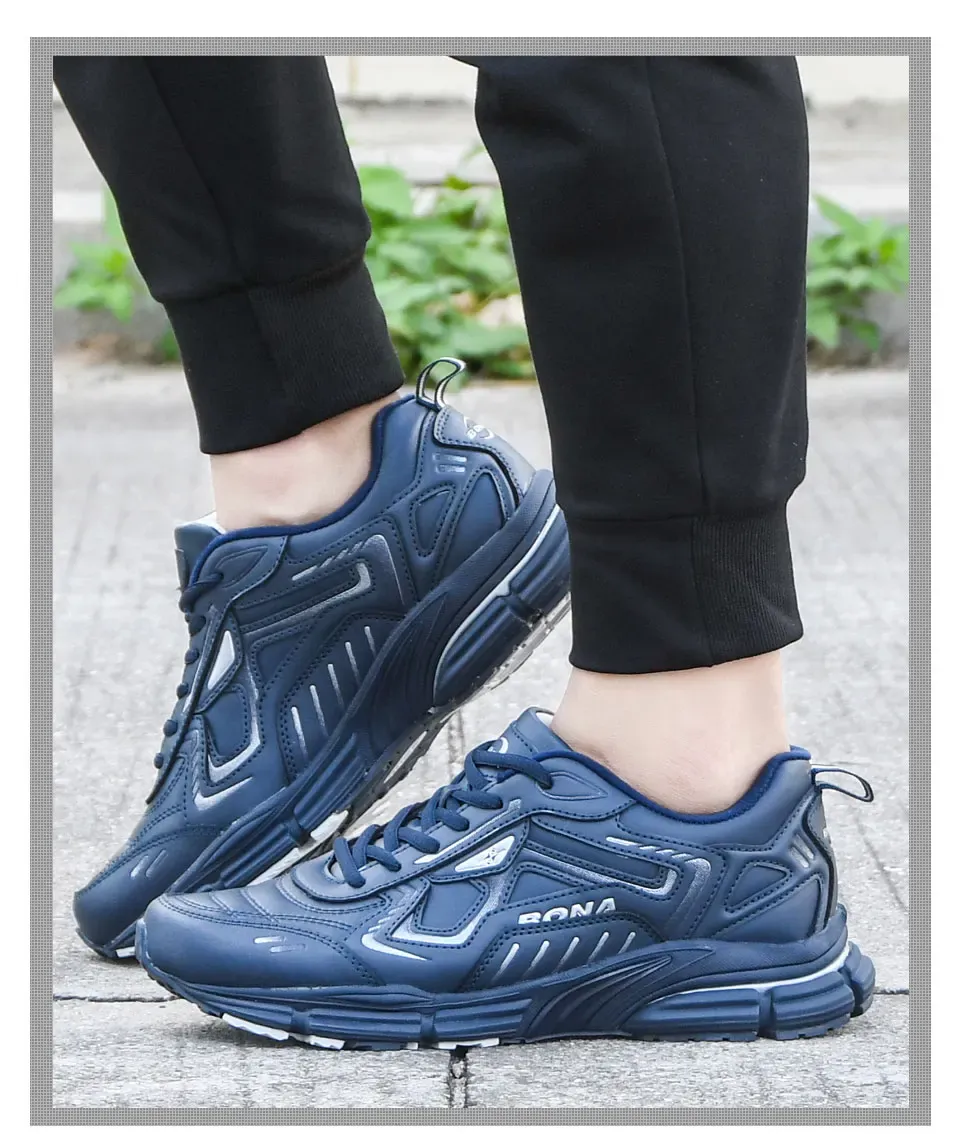 Baskets de jogging BONA pour homme, respirantes et stables