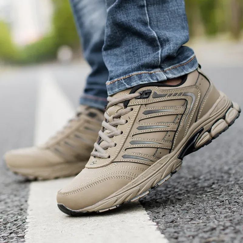 BONA chaussures de course homme en cuir synthétique et semelle EVA