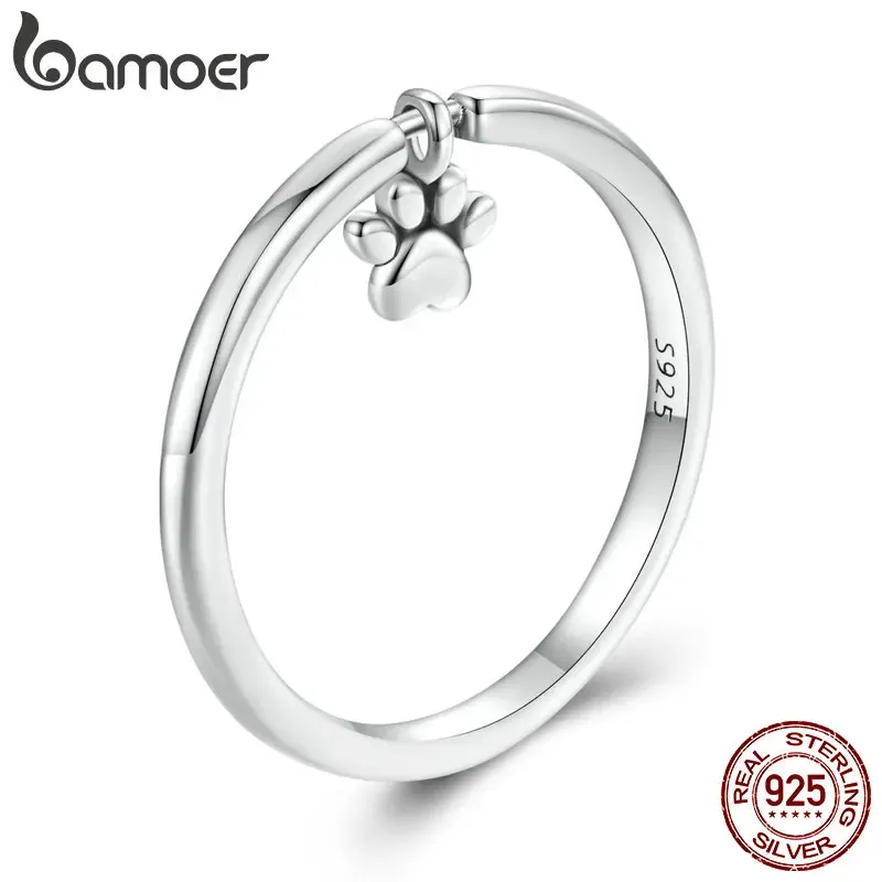 Bague patte d’animal en argent 925 Bamoer
