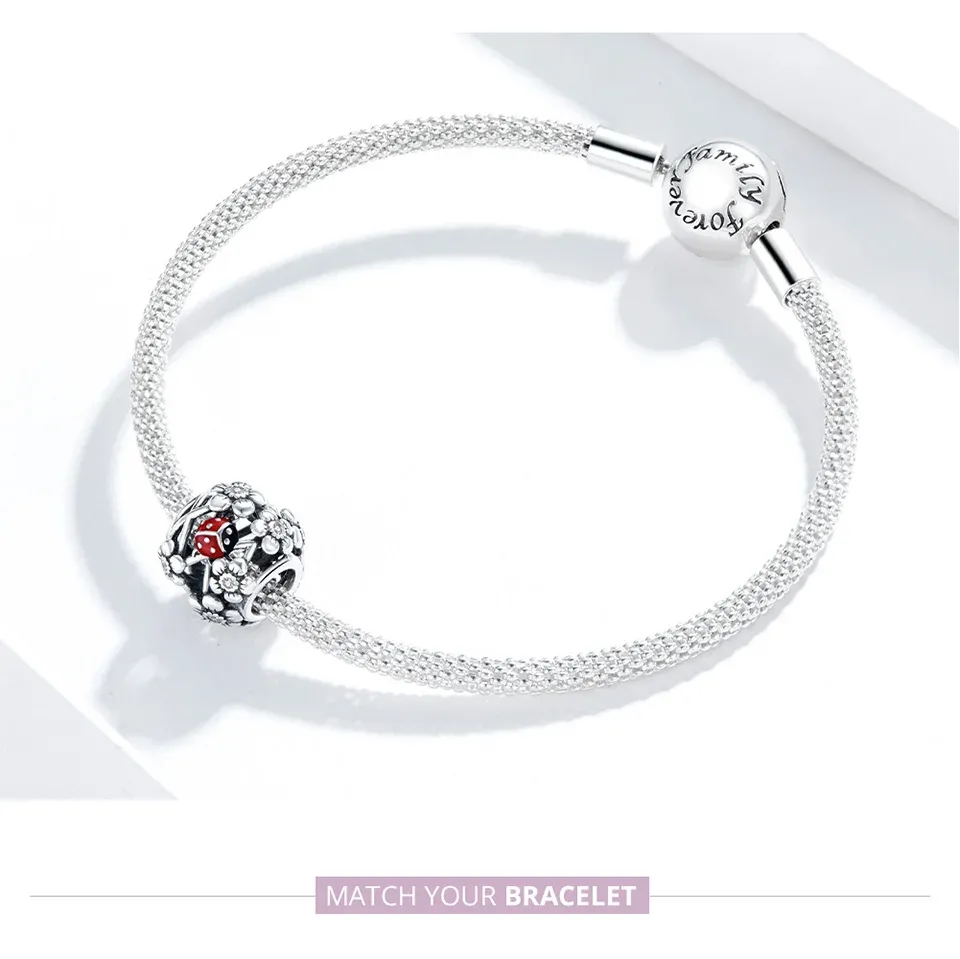 Breloque coccinelle et libellule en argent 925 WOSTU