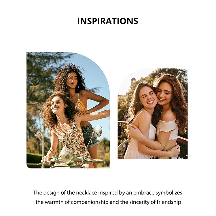 Collier bicolore mère-enfant en argent 925 Bamoer