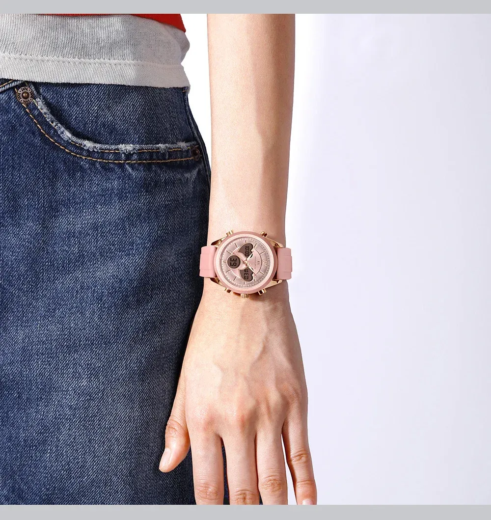 Montre NAVIFORCE NF5045T femme double affichage en silicone