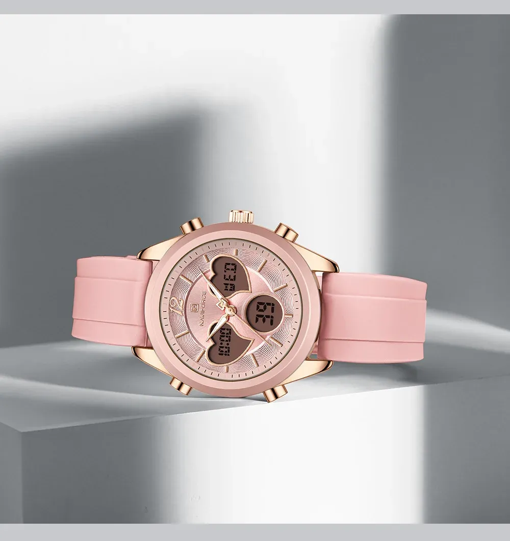 Montre NAVIFORCE NF5045T femme double affichage en silicone