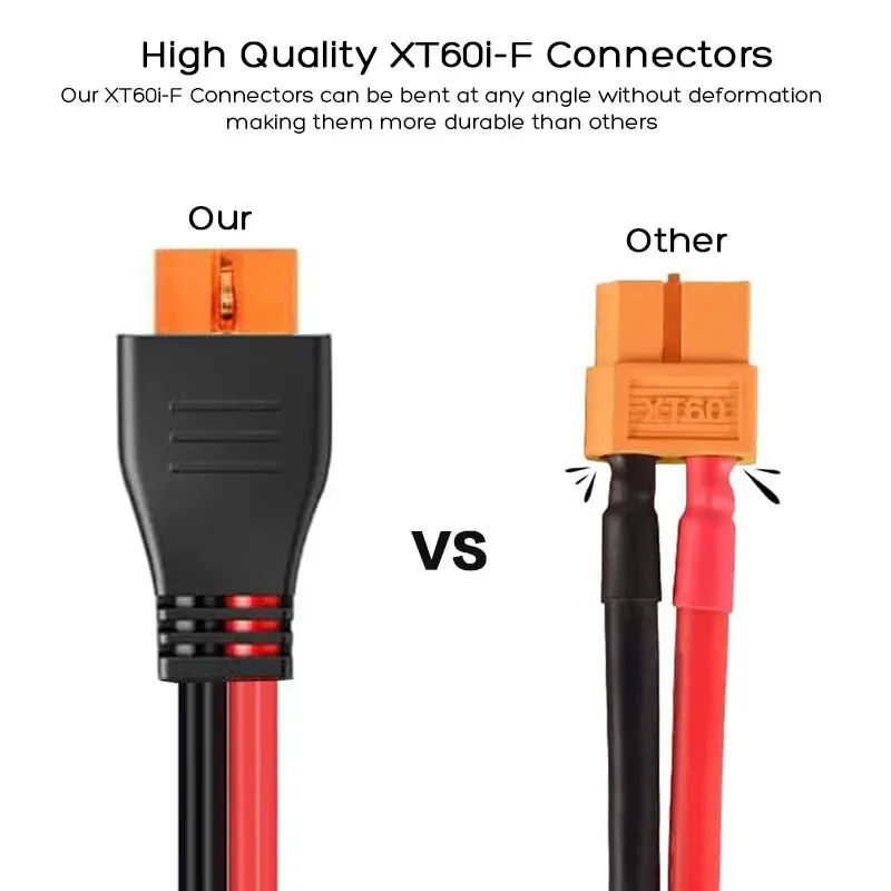 Câble solaire XT60i-F 12AWG April Ample pour stations d’énergie