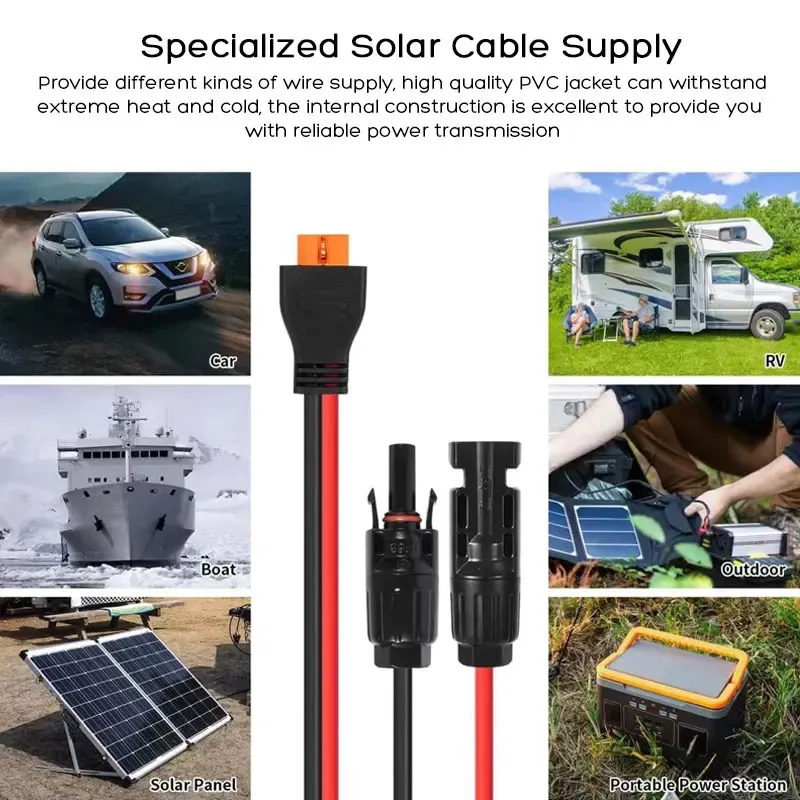Câble solaire XT60i-F 12AWG April Ample pour stations d’énergie