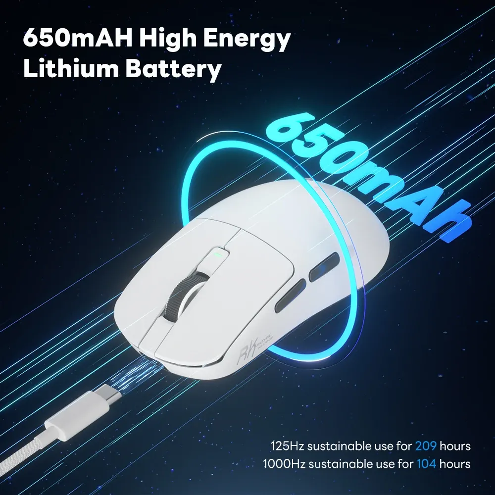 Souris gaming RK M3 PAW3950 tri-mode, 47 g et 8K