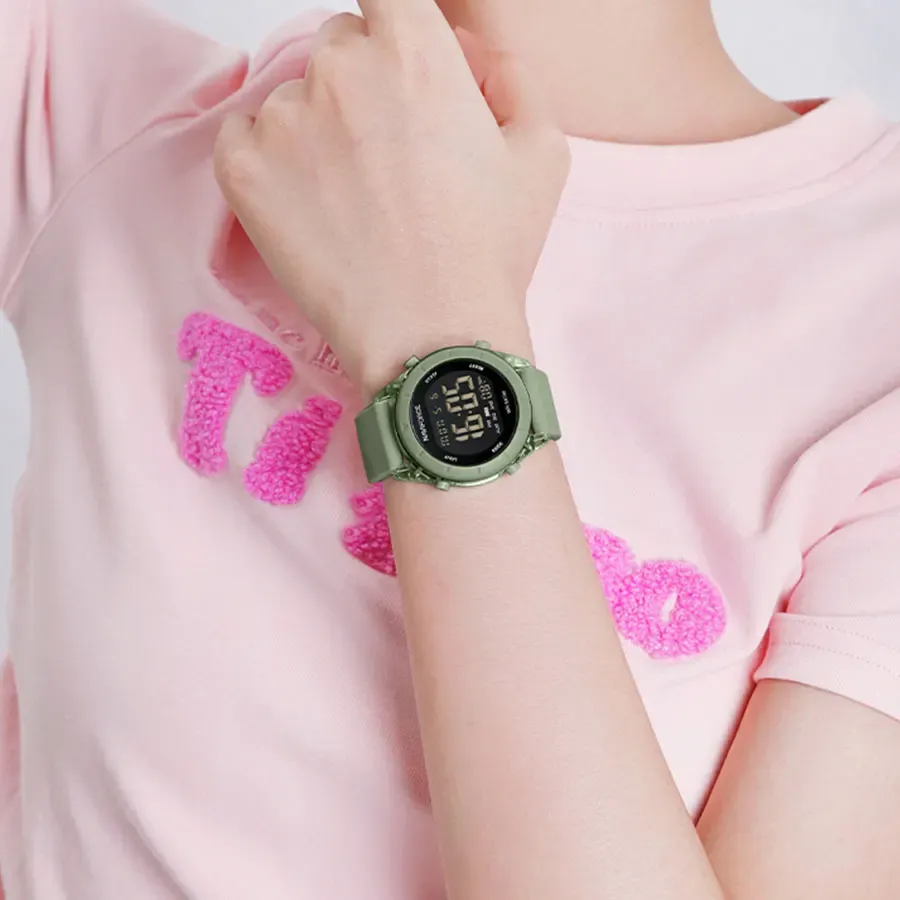 Montre numérique NAVIFORCE femme NF7108, sport lumineuse et étanche