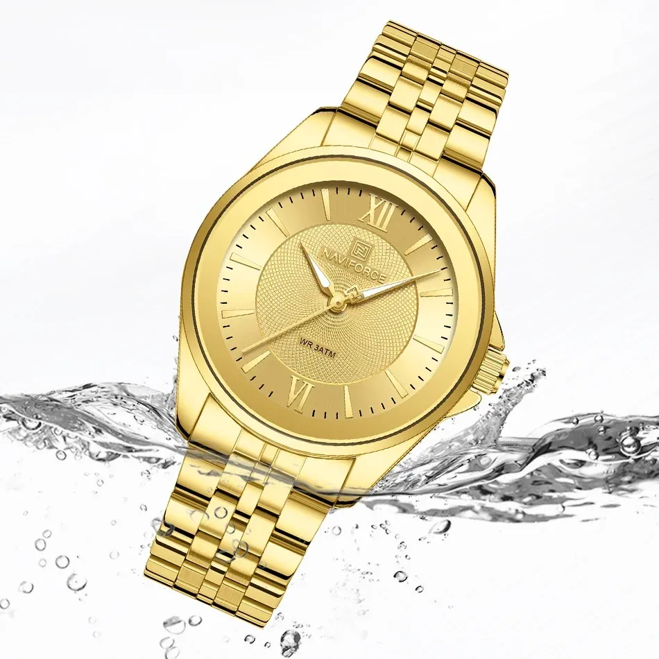 Montre NAVIFORCE NF5067 femme en acier, quartz et look minimaliste
