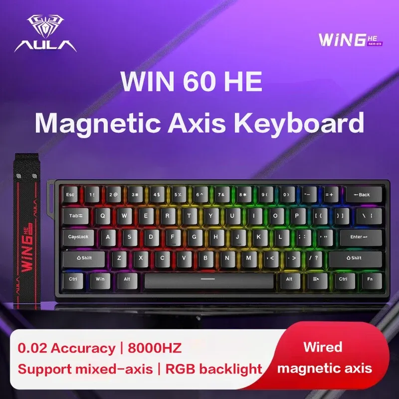 AULA WiN 60 : clavier magnétique 60 % filaire à réponse 8K