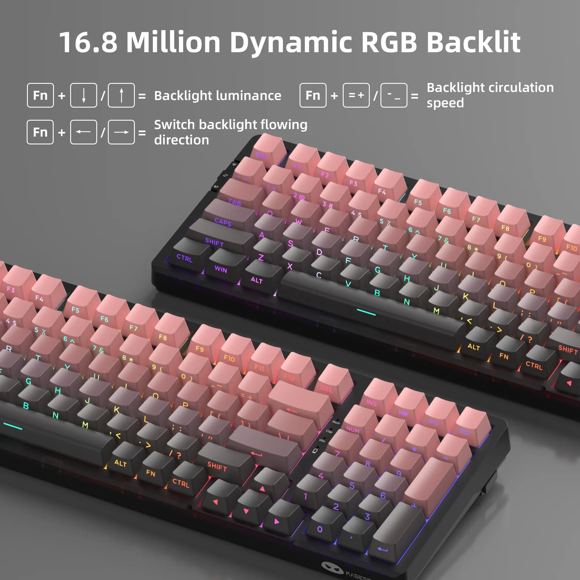 MageGee Light100 : clavier mécanique 98 % tri-mode hot-swap