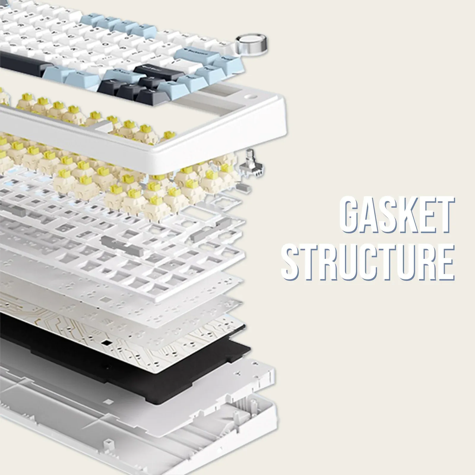 AULA F75 : clavier mécanique 75 % tri-mode hot-swap en PBT