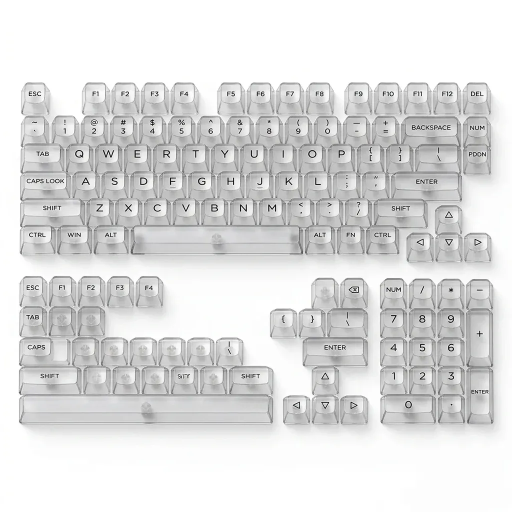 Kit transparent de capuchons pour clavier