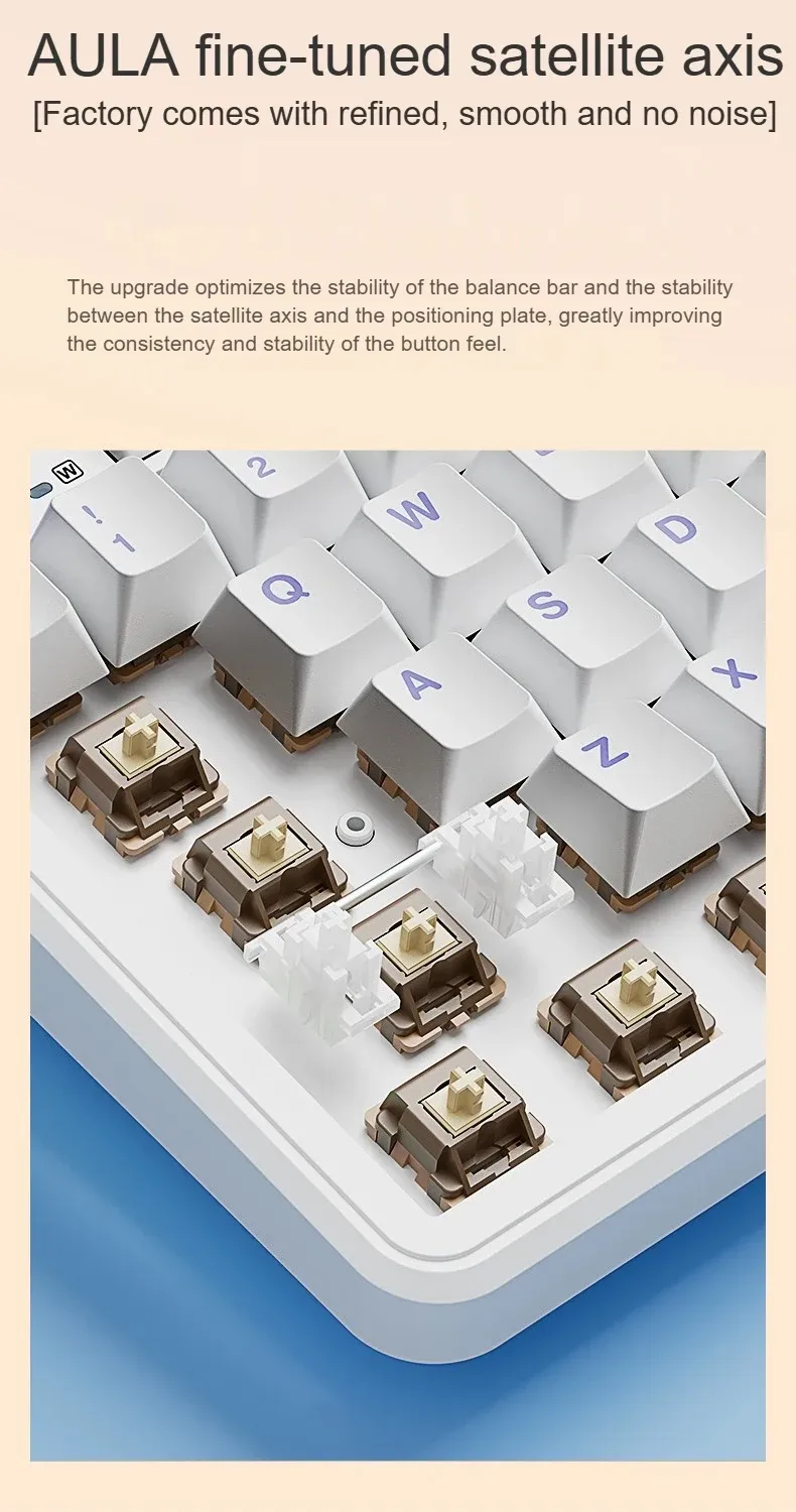 AULA F108 Pro : clavier mécanique 100 % sans fil, écran et hot-swap