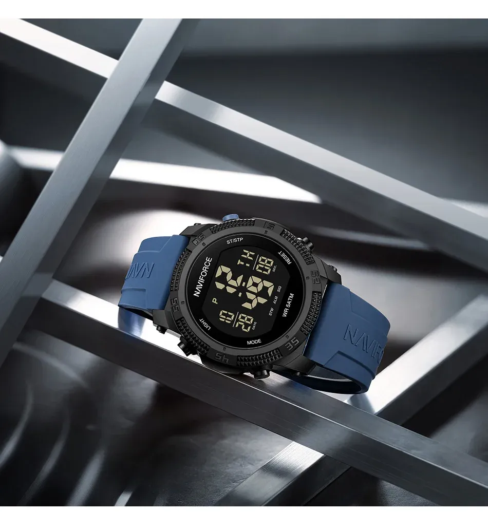 Montre numérique NAVIFORCE NF7104 pour homme, sport étanche 5ATM