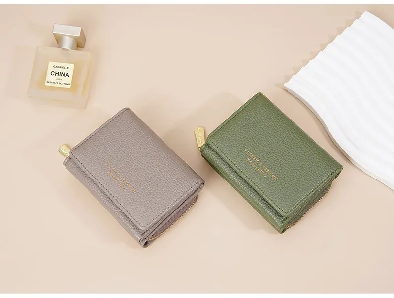 Portefeuille court Baellerry en PU zippé pour femme