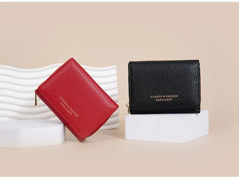 Portefeuille court Baellerry en PU zippé pour femme