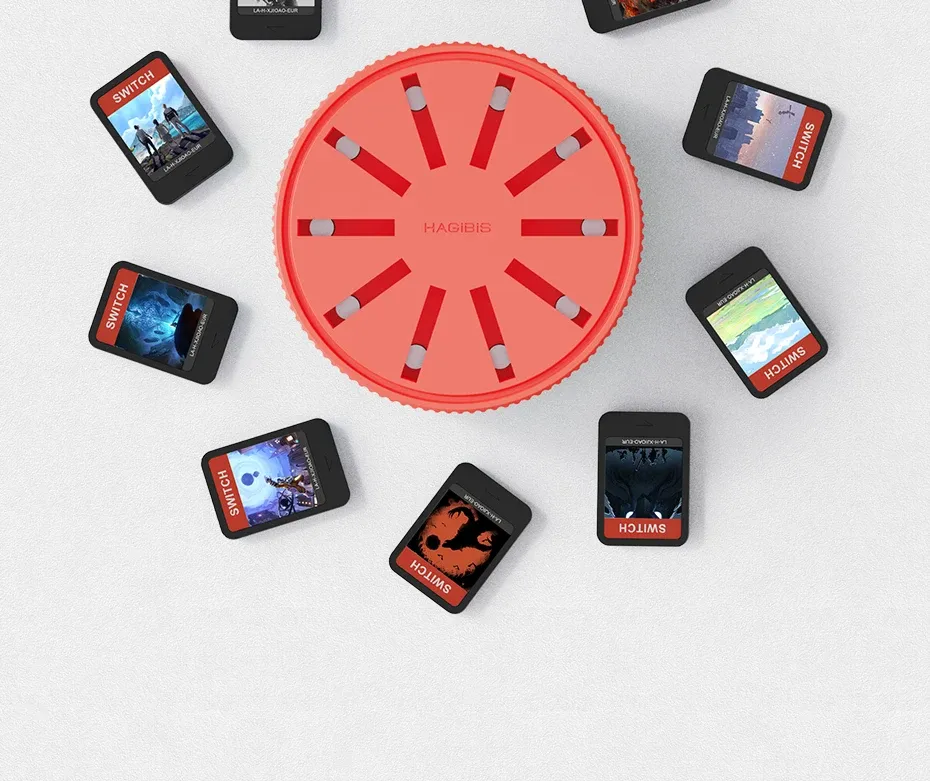 Étui rotatif Hagibis pour cartes de jeu Switch, 10 emplacements