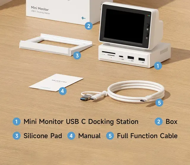 Écran de contrôle 3,5 pouces Hagibis avec hub USB-C