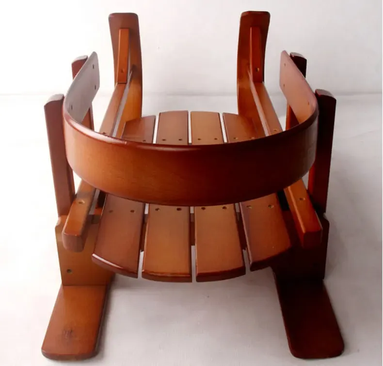 Traîneau enfant en hêtre HAGIBIS 92 cm pour glisse hivernale