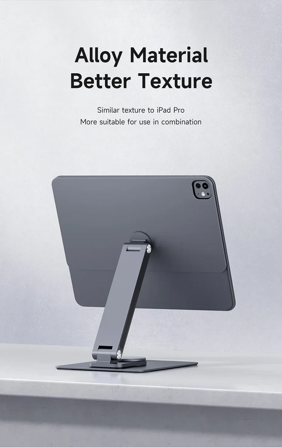 Support magnétique pivotant Hagibis pour iPad Pro M4 avec hub USB-C