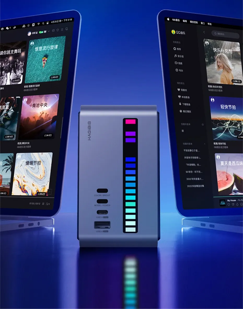 Station d’accueil USB-C Hagibis double HDMI avec boîtier SSD M.2 et Ethernet