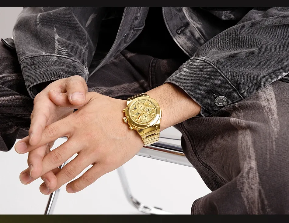 Montre NAVIFORCE Quartz acier inoxydable, date et chronographe