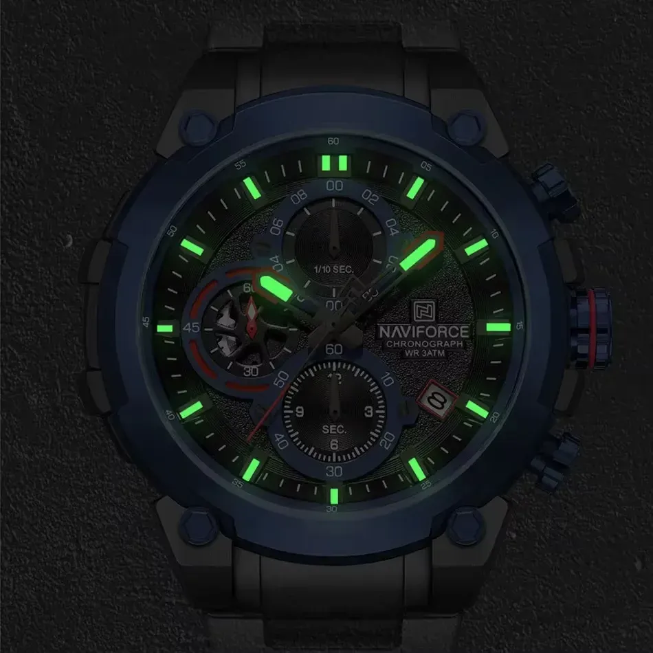 Montre chronographe NAVIFORCE NF8071 en acier