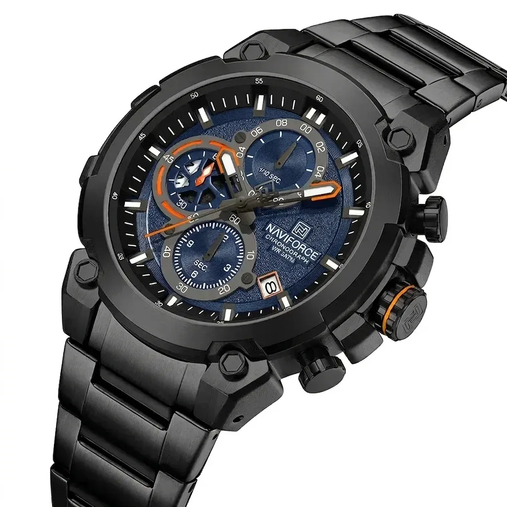 Montre chronographe NAVIFORCE noire et bleue