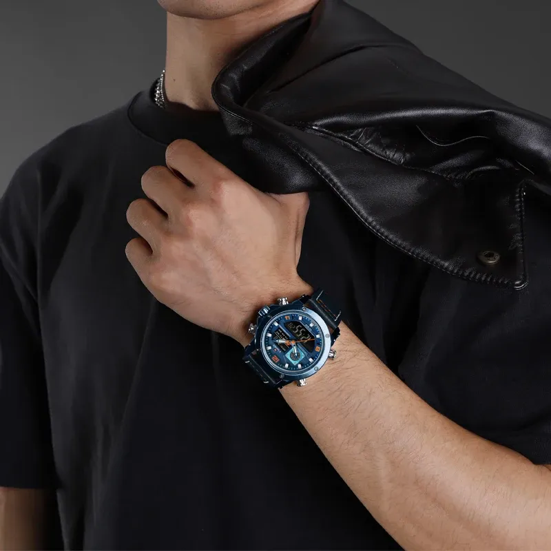 Montre NAVIFORCE NF9236 à double affichage, chronographe et calendrier