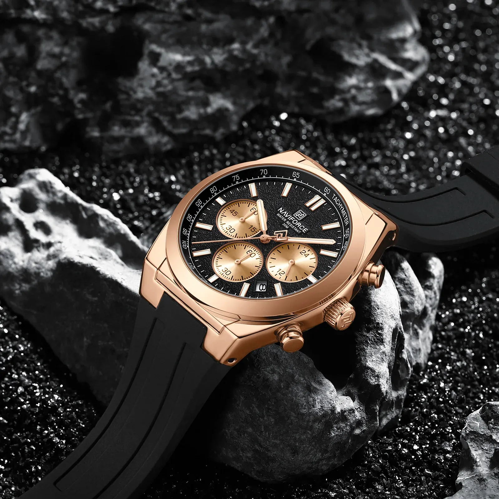 Montre NAVIFORCE NF8080 quartz sportive avec chronographe et calendrier