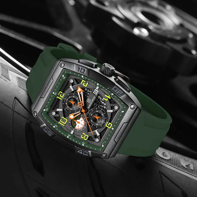 Montre NAVIFORCE NF8052 quartz sport à calendrier et chronographe