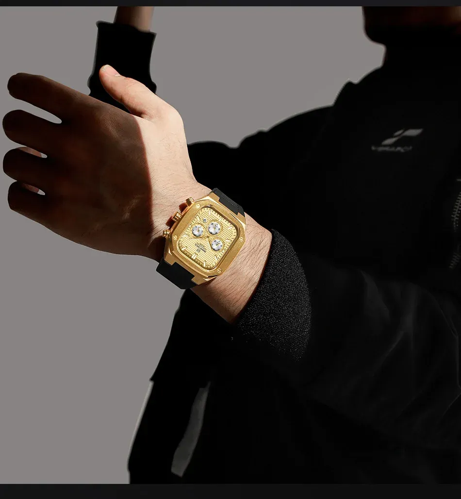 Montre NAVIFORCE carrée chronographe en silicone NF8037