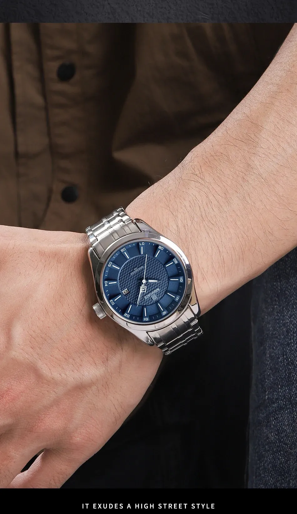 Montre NAVIFORCE quartz acier étanche au style business