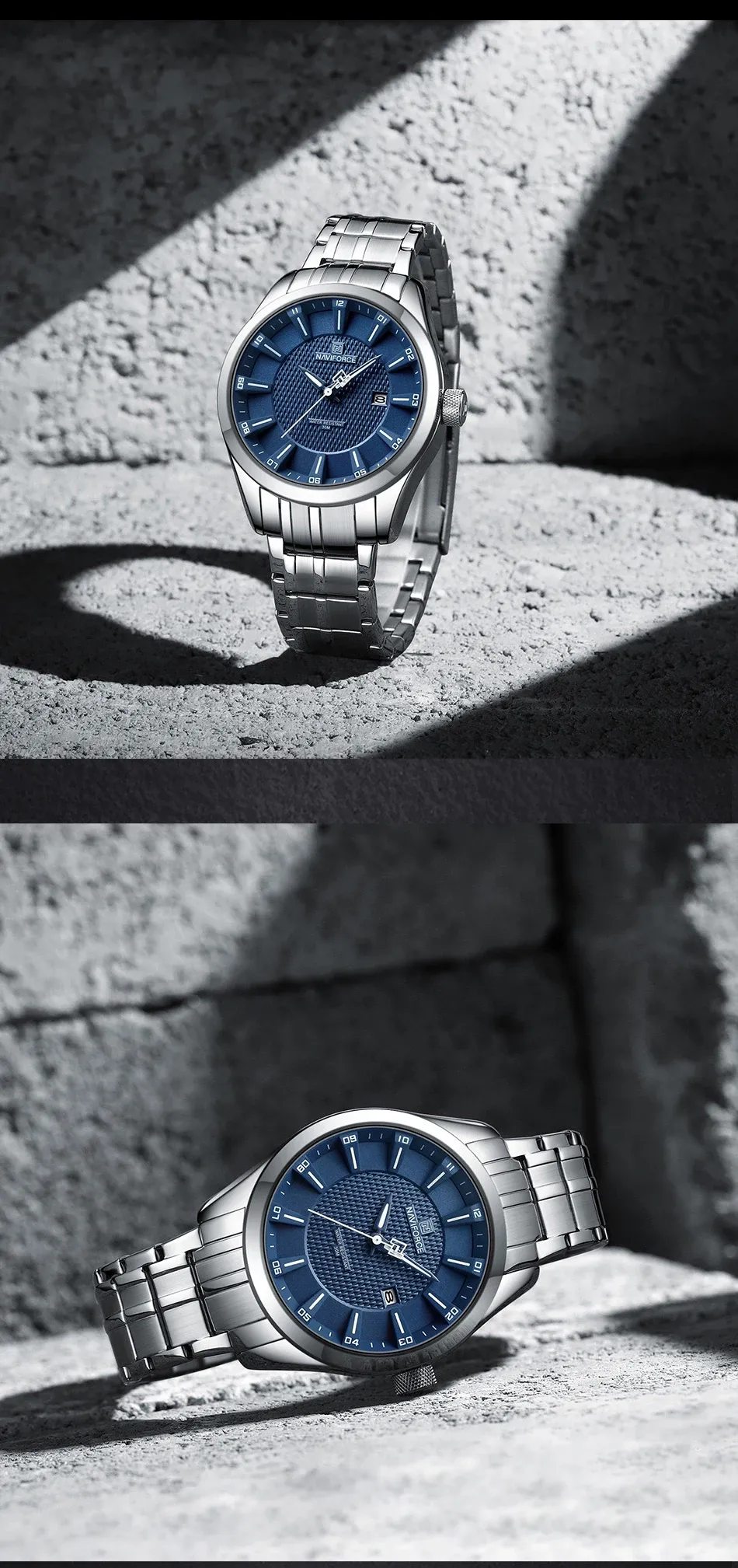 Montre NAVIFORCE quartz acier étanche au style business