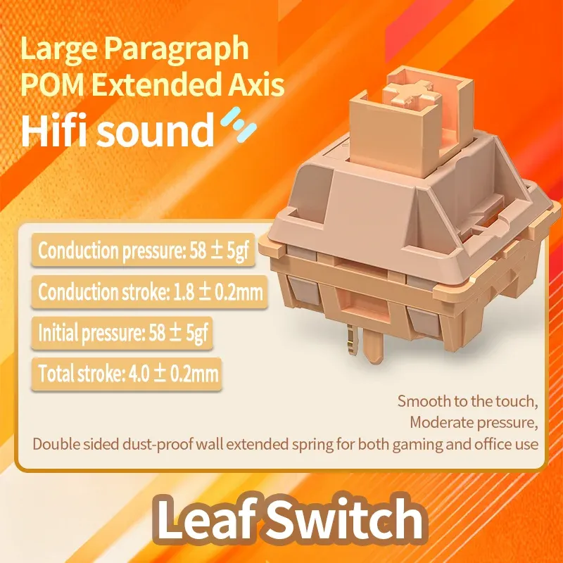 Interrupteurs linéaires 5 broches YINDIAO pour clavier hot-swap